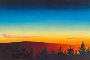Sonnenuntergang (2002) Öl auf Hartfaserplatte (17,5 cm x 25 cm)